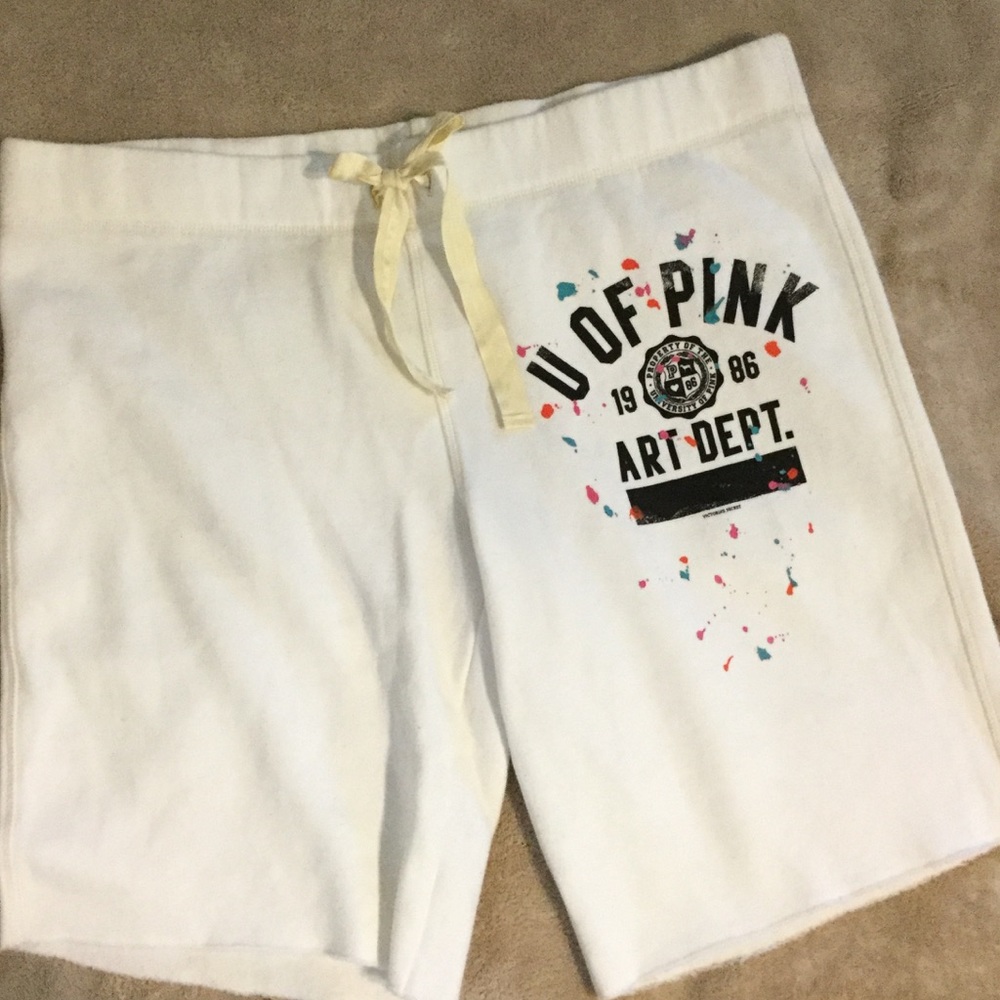 Pink VS Fleece shorts